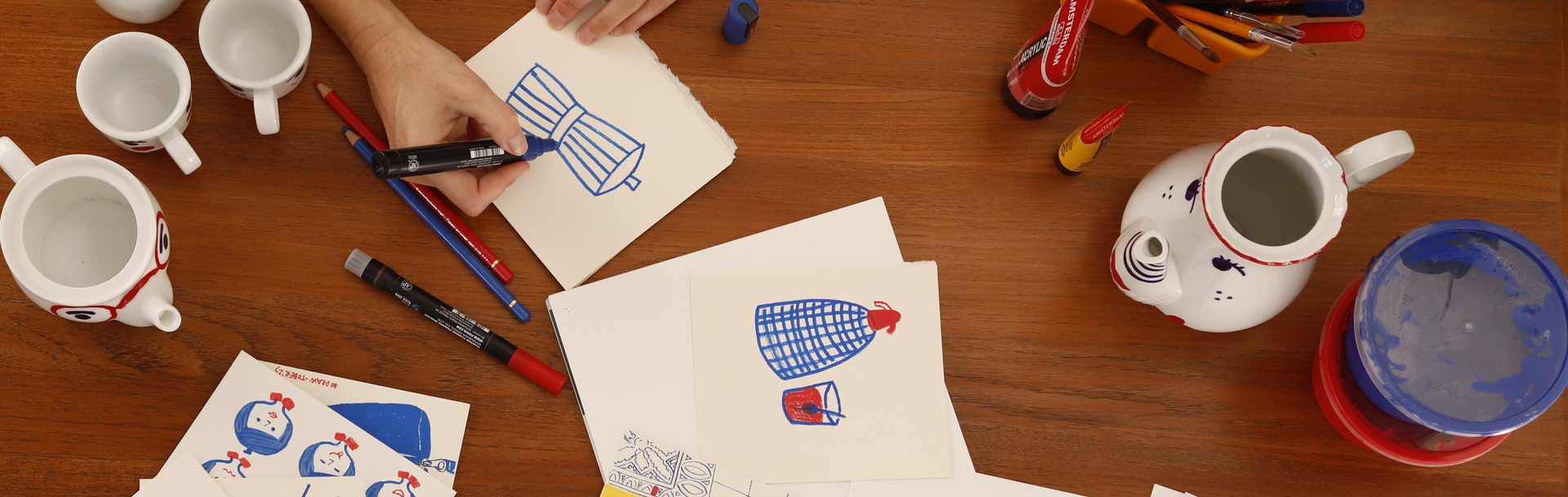 Here you will find illustrations by Gemma Terol in red, blue and yellow